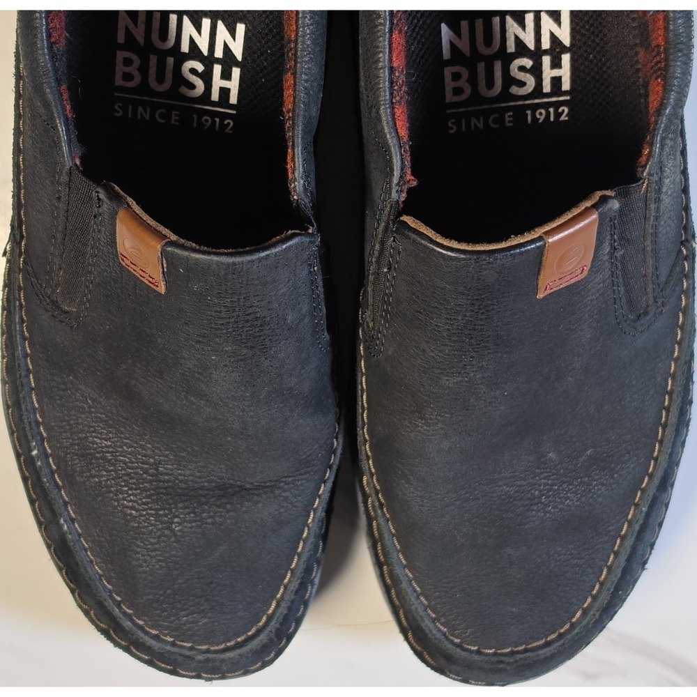 Nunn Bush Comfort Gel Black Slip-On Casual Shoes Men's US 11 Cushioned